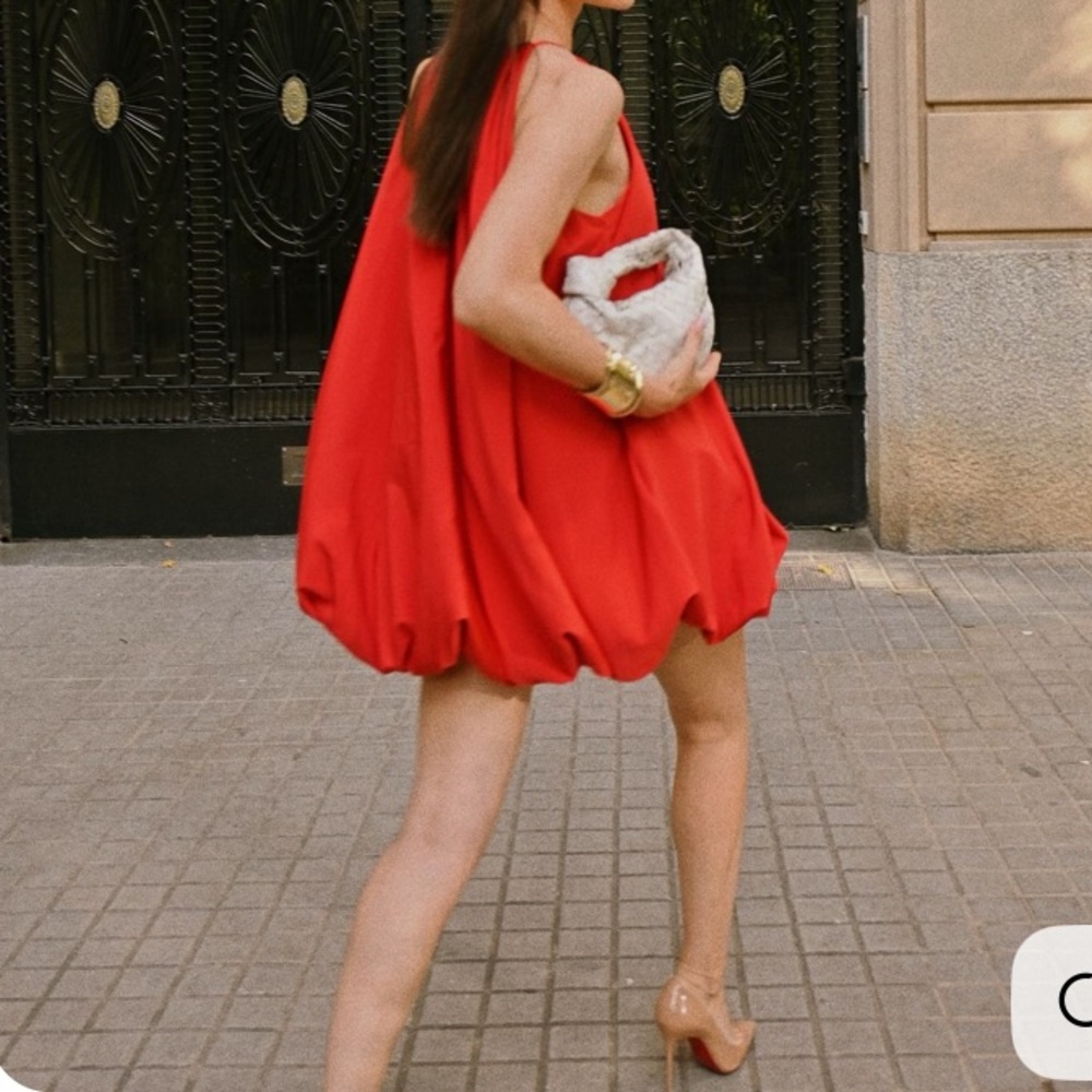 Zara viral upturned poppy mini dress with pockets - NWT, size S